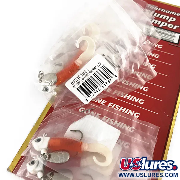 Bass Pro Shops Tournament Stump Jumper Jig, Wit/Oranje/Roze, 4g, #9518