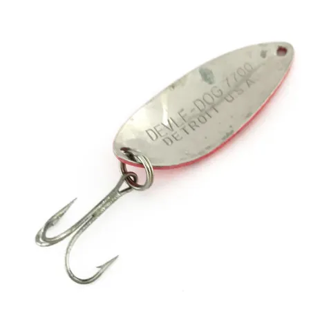 Dardevle Devle Dog 7700 Lepel, Rood/Zwart/Nikkel, 14g, UV-actief, #9532
