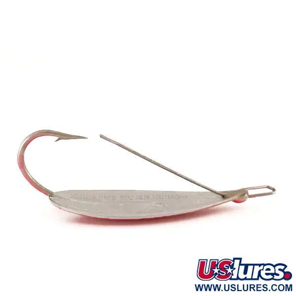 Weedless Johnson Silver Minnow Lepel, Rood/Wit/Zilver, 9g, #9542