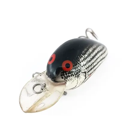 Bomber Fat A B04F Crankbait, Zilver/Zwart, 5.5g, Diepgang 1.8m, #9549