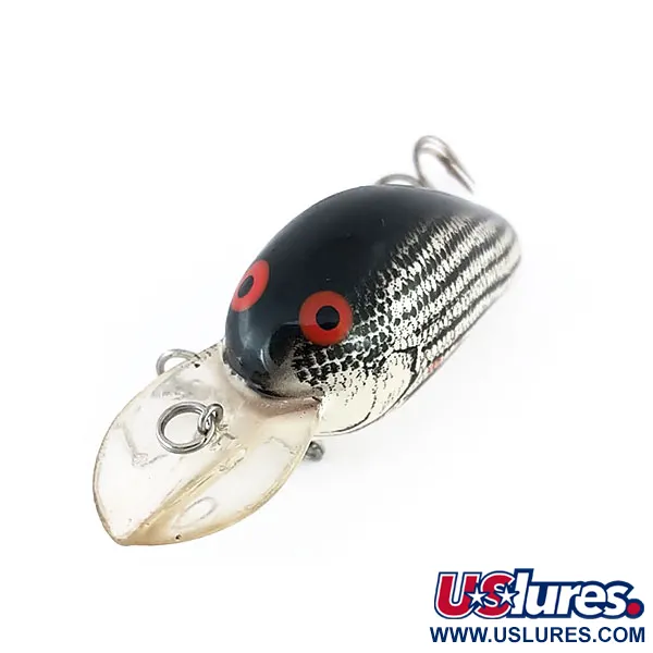 Bomber Fat A B04F Crankbait, Zilver/Zwart, 5.5g, Diepgang 1.8m, #9549