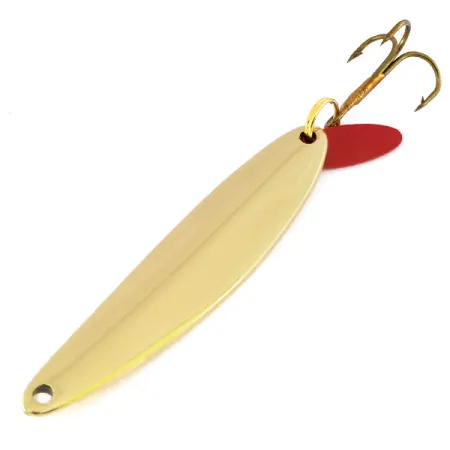 Bay de Noc Swedish Pimple Lepel, Goud, 14g, Prismatische Schub, #9567