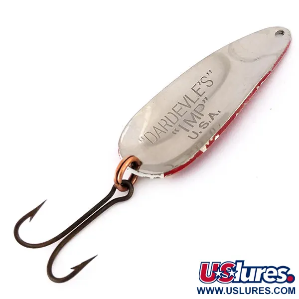 Eppinger Dardevle Imp Lepel, Rood / Wit / Nikkel, 11g, #9591