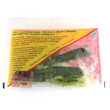 Strike King Flip-N-Tubs softbait, Chartreuse, 10cm, gezouten, #9614