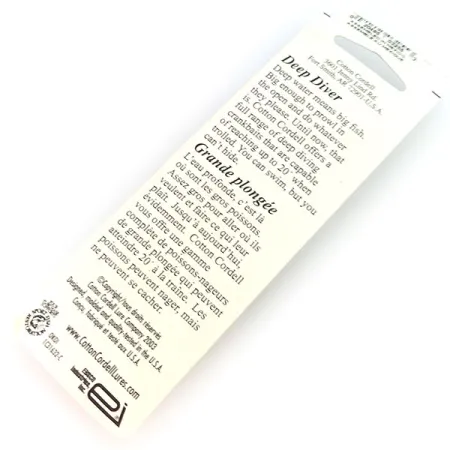 Cotton Cordell Grappler Shad Deep Diver, Nikkel / Zwart, 12g, #9636