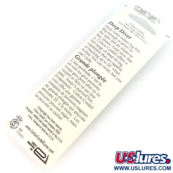 Cotton Cordell Grappler Shad Deep Diver, Nikkel / Zwart, 12g, #9636