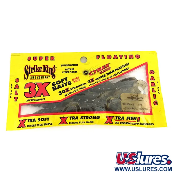 Strike King Lizard softbait, Green Pumpkin Seed, 15cm, drijvend, #9653