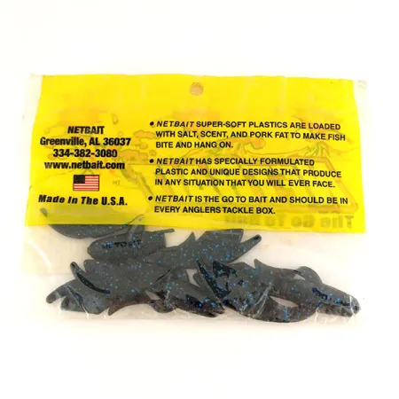 NetBait Kickin B Chunk Softbait, Black Blue, 7,5cm, Jig Trailer, #9654