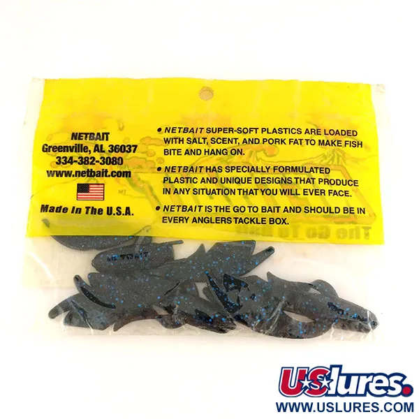 NetBait Kickin B Chunk Softbait, Black Blue, 7,5cm, Jig Trailer, #9654