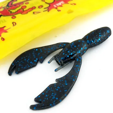 NetBait Tiny Paca Craw softbait, Black Blue Flake, 7.5cm, #9655