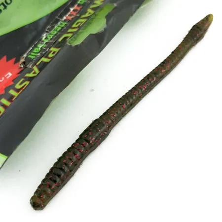 Black Magick Plastics Finesse Worm Softbait, Watermelon, 13cm, #9657