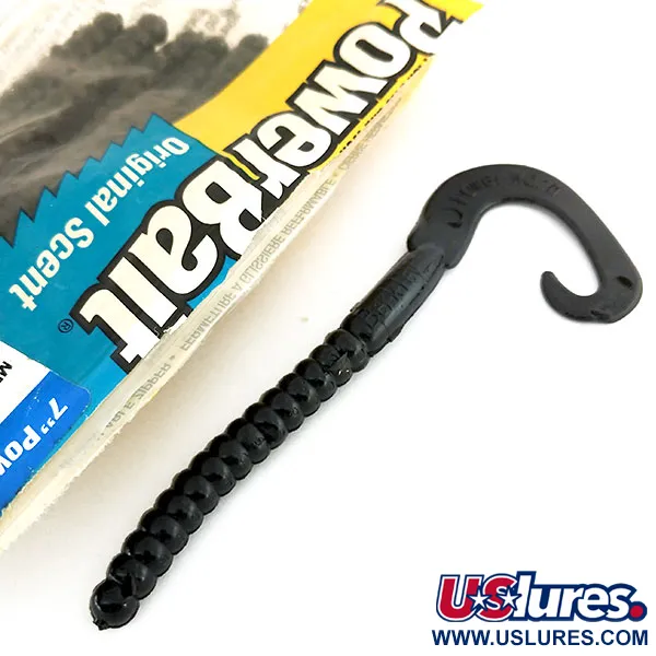 Berkley Powerbait Power Worm Softbait, Black, 17.5cm, Aroma, #9665