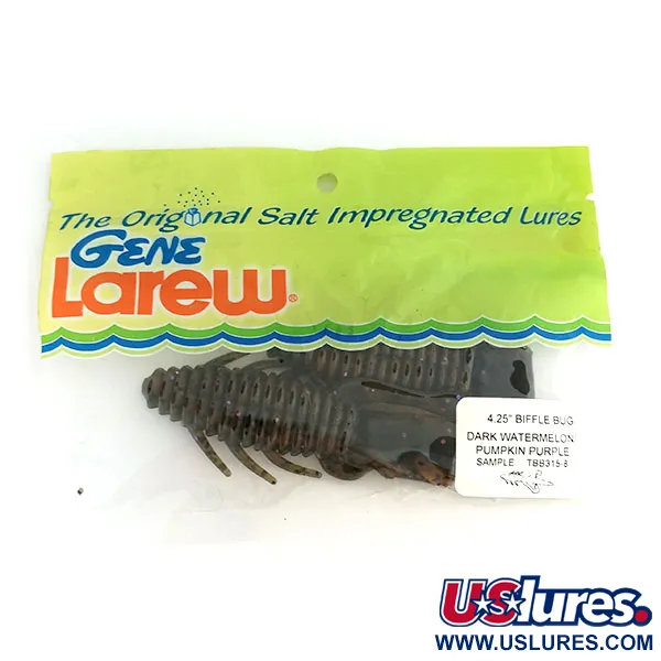 Gene Larew Biffle Bug Softbait, Dark Watermelon, 10cm, Creature, #9666