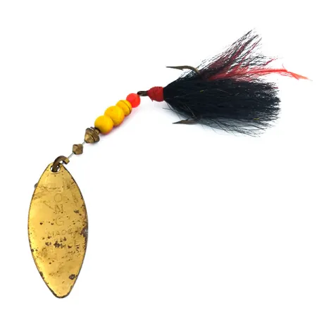 Mepps Aglia Long 3 Dressed Spinner, Oranje/Goud, 12g, Bucktail, #9676