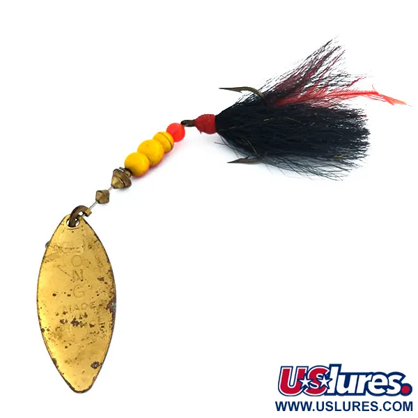Mepps Aglia Long 3 Dressed Spinner, Oranje/Goud, 12g, Bucktail, #9676