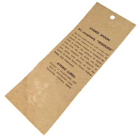 Hydro Lures Weedless Hydro Spoon Lepel, Geel, 17g, Wierloos, #9684