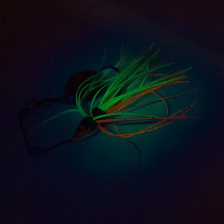 Strike King Mini-King Spinnerbait UV, Gold/Oranje/Geel/Groen, 7g, #9695