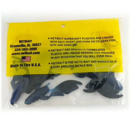 NetBait Paca Chunk Jr Softbait, Black Blue, 7.5cm, Scharen, #9733