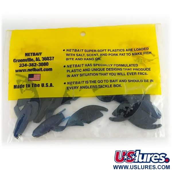 NetBait Paca Chunk Jr Softbait, Black Blue, 7.5cm, Scharen, #9733