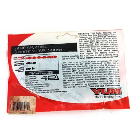 YUM Mega Tube Softbait, Green Pumpkin, 7.5cm, LPT-Zout, #9734