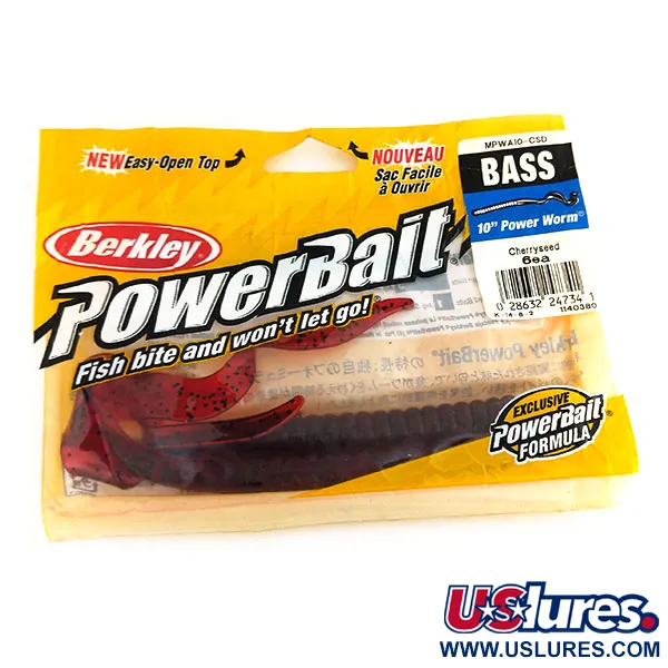 Berkley Powerbait Power Worm softbait, Cherryseed, 25cm, #9735