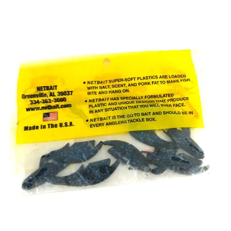 NetBait Paca Chunk Jr softbait, Black Blue Flake, 7.5cm, #9736