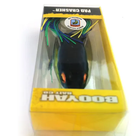 Booyah Pad Crasher Kikker, Groen/Geel, 14g, Weedless Dubbele Haak, #9810