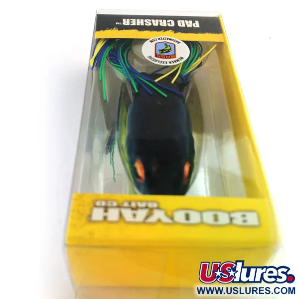 Booyah Pad Crasher Kikker, Groen/Geel, 14g, Weedless Dubbele Haak, #9810