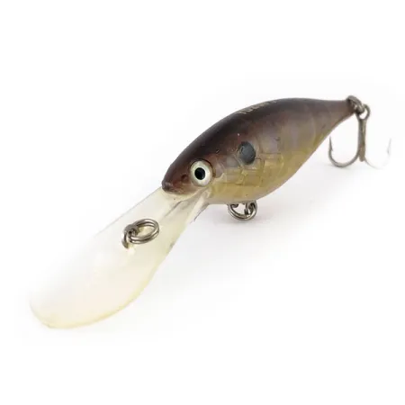 YO-ZURI Crankin Shad Plug, Goud-Bruin, 11g, Dieploper, #9811
