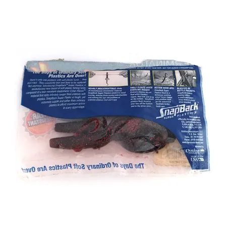 Terminator Snapback Creature softbait, Black Ruby, 10cm, #9826