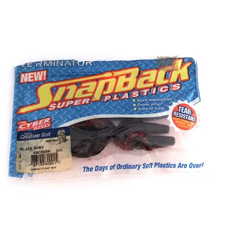 Terminator Snapback Creature softbait, Black Ruby, 10cm, #9826