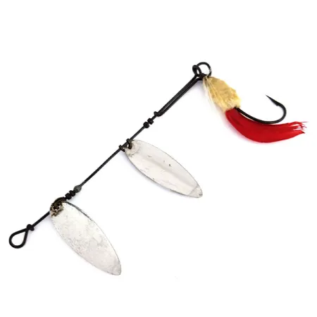 Hildebrandt Size 3 Slim Eli Double Spinner Spinner, Nikkel / Rood, 5g, #9832