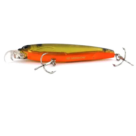 Yo-zuri 3D Minnow Suspender, Goud-Oranje, 7g, Prisma-afwerking, #9842