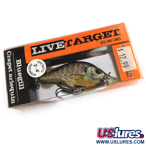 Live Target Koppers BlueGill Plug, Crapiet Arlequin, 7g, #9844