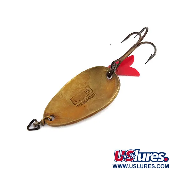 EGB Swiss made Lepel, Messing, 4g, Handgehamerd, #9857