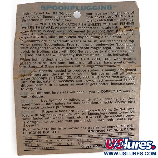 Buck Perry Spoonplug, Geel/Oranje, 21g, Diepte 1.2-1.8m, #9900