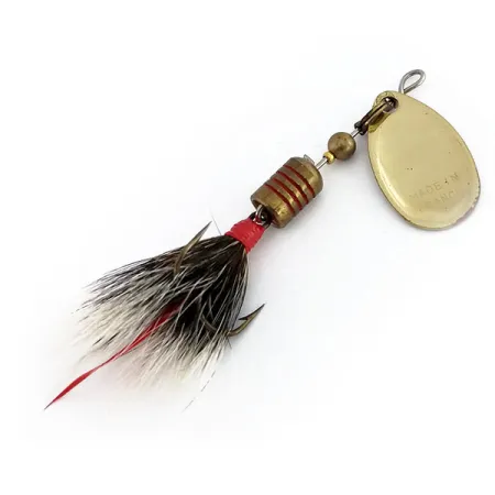 Mepps Aglia 1 dressed (squirrel tail) 1970s Spinner, Goud, 3.5g, #9912