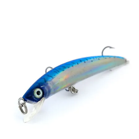Yo-Zuri Crystal Minnow (F) Plug, Blue/Silver, 7.5g, Drijvend, #9913