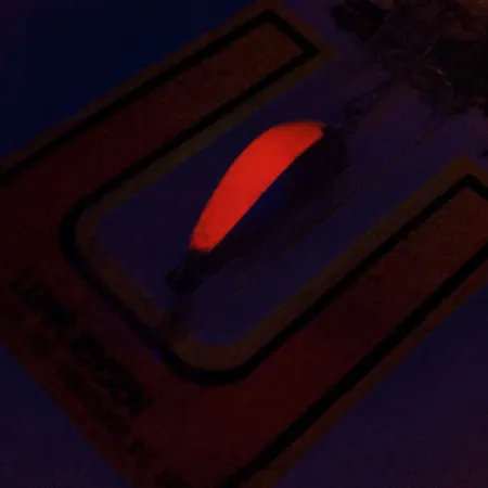 Luhr Jensen Lil' Kroc (Krocodile Stubby) Lepel, Nikkel/Rood, 4.5g, #9914