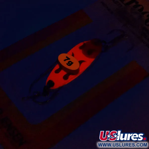 Luhr Jensen Krocodile Lepel, Rood/Zwart, 7g, Vintage, #9921