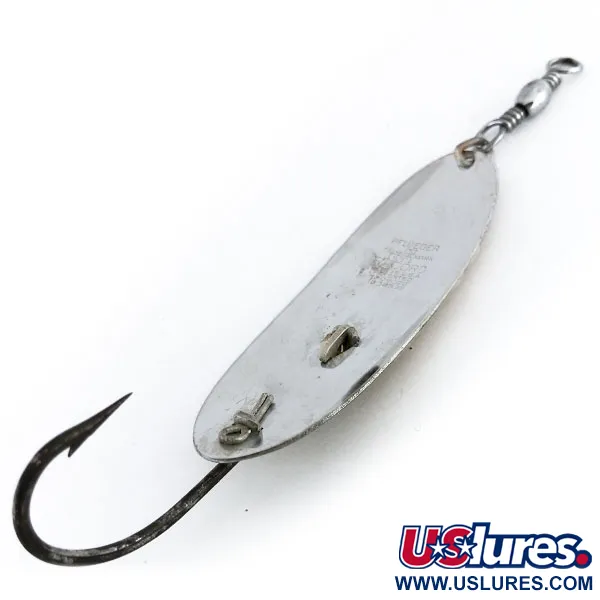Pflueger Record Lepel, Nikkel/Ivoor, 20g, Weedless, #9927