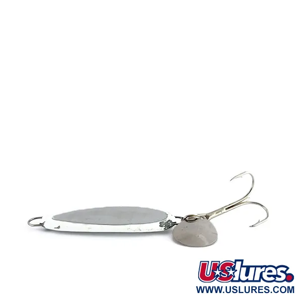 Bomber Slab Spoon Lepel, Wit, 28g, Reflecterende inlay, #9944
