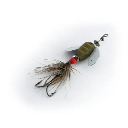 Yakima Bait Spin-n-Glo Spinner, Grijs / Wit, 0,6g, Veren, #9946