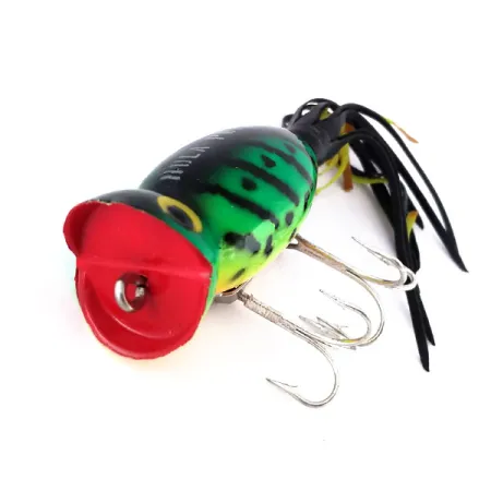 Fred Arbogast Hula Popper, Fire Tiger 10g, Topwater Aas #9968