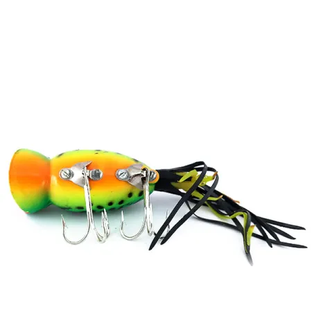 Fred Arbogast Hula Popper, Fire Tiger 10g, Topwater Aas #9968