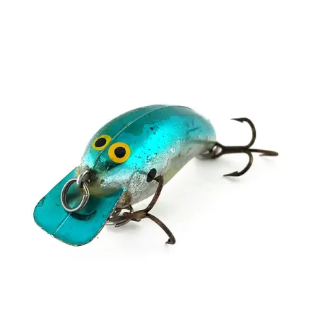 Norman Tiny N Crankbait, Zilver-Teal, 4g, Ratelkammer, #9987