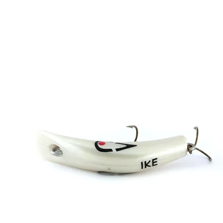 Lazy Ike Kunstaas, Wit parelmoer, 6g, Banaanvorm, #9990