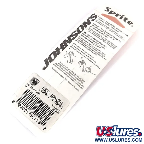 Johnson Sprite Lepel, Goud (24K Verguld), 7g, Red Teaser, #9995