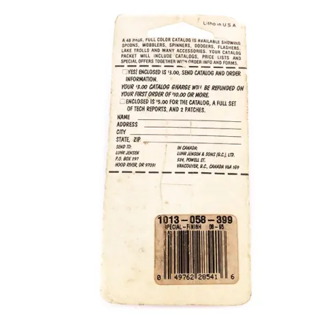 Luhr Jensen Lil' Kroc (Krocodile Stubby) Lepel, Rood/Nikkel, 14g, #9996